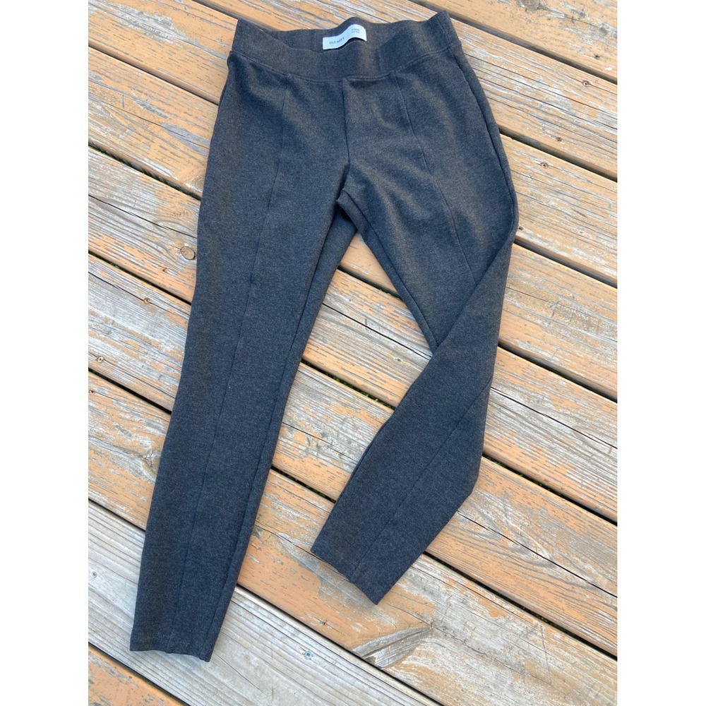 Old Navy Stevie High Rise Charcoal Gray Ponte Knit Slim Leg Pants Womens Small